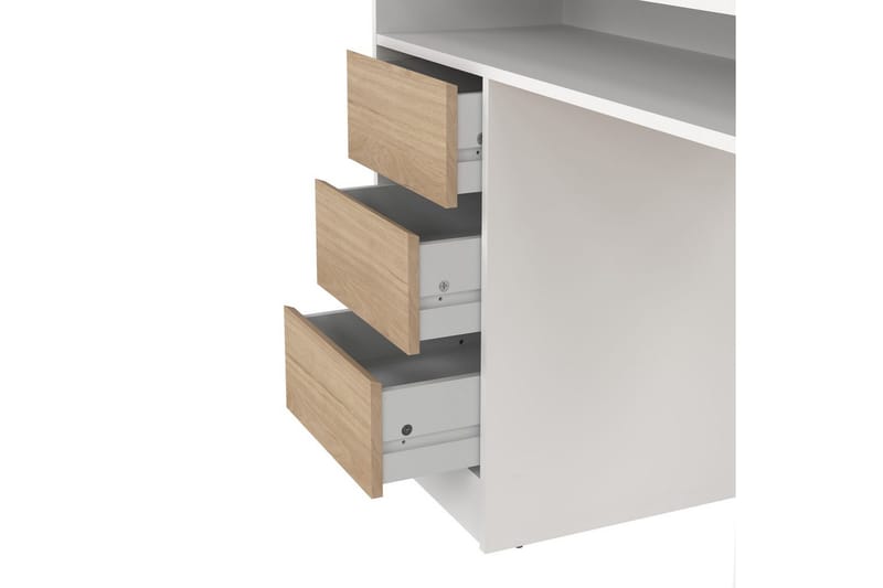Taketo Skrivbord 55x126 cm - Vit/Natur - Möbler - Bord & matgrupper - Kontorsbord - Skrivbord