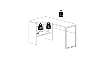 Taketo Skrivbord 81x145,1 cm - Vit - Möbler - Bord & matgrupper - Kontorsbord - Skrivbord