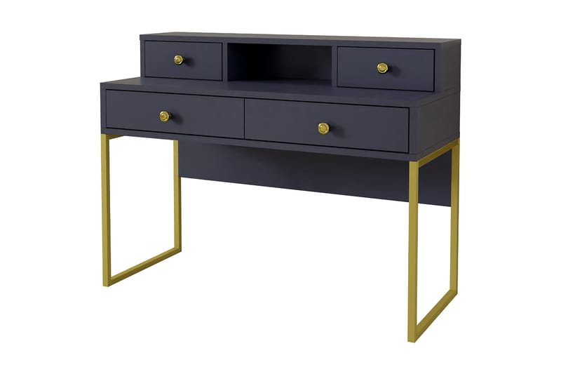 Tavish Skrivbord 120 cm - Blå/Guld - Skrivbord