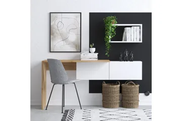 Tiff Skrivbord 74x45 cm Vit/Brun - Hanah Home - Möbler - Bord & matgrupper - Kontorsbord - Skrivbord