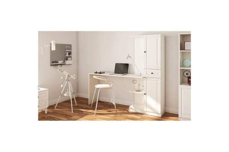 Torrel Skrivbord 40x155 cm - Vit - Möbler - Bord & matgrupper - Kontorsbord - Skrivbord