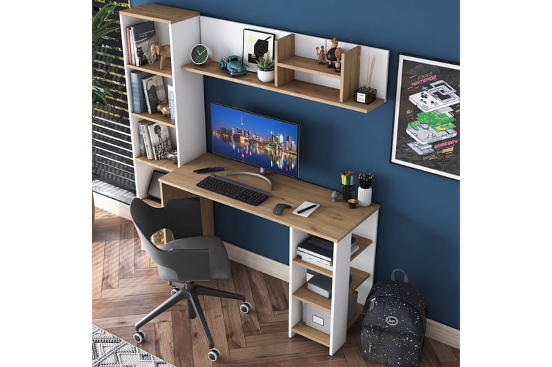 Traven Skrivbord 45x160 cm - Vit - Möbler - Bord & matgrupper - Kontorsbord - Skrivbord