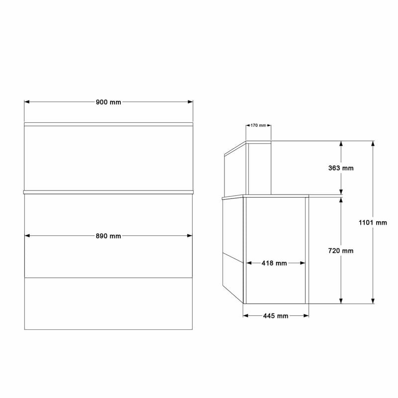 Valren Receptionbord 90x110x44,5 cm - Vit - Möbler - Bord & matgrupper - Kontorsbord - Skrivbord