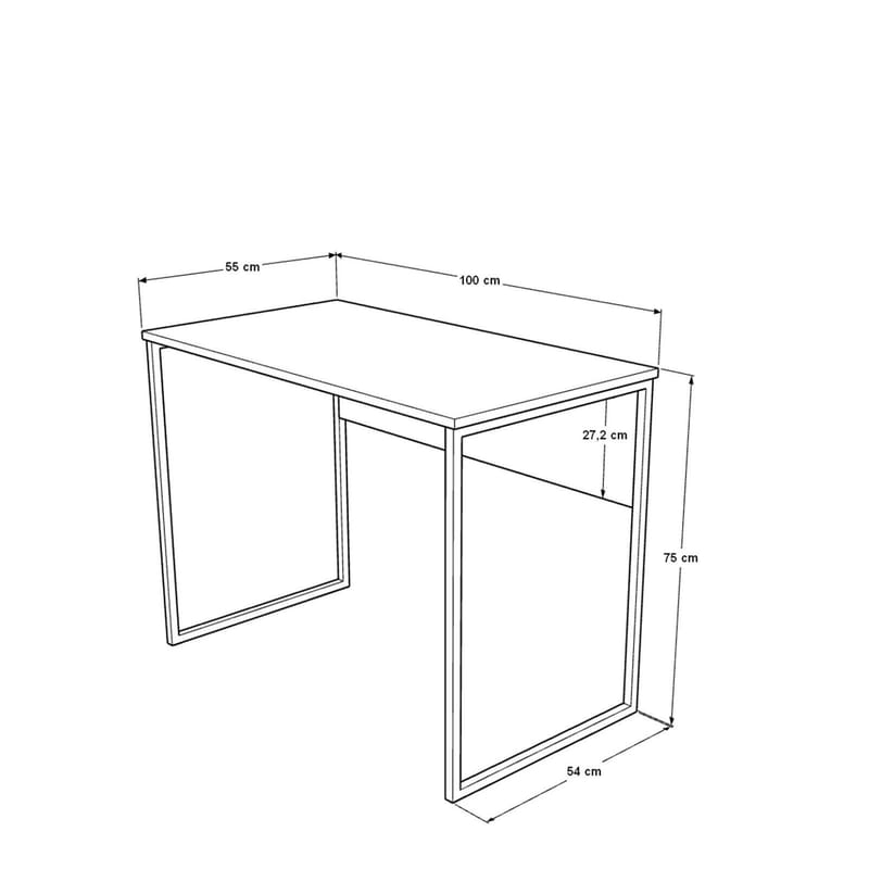 Valren Skrivbord 100x75x55 cm - Ek och antracit - Möbler - Bord & matgrupper - Kontorsbord - Skrivbord