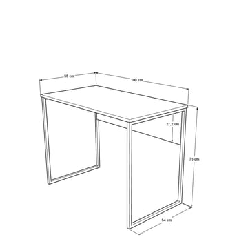 Valren Skrivbord 100x75x55 cm - Ek/Antracit - Möbler - Bord & matgrupper - Kontorsbord - Skrivbord