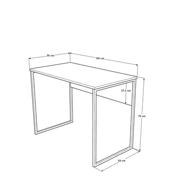 Valren Skrivbord 100x75x55 cm - Vit - Möbler - Bord & matgrupper - Kontorsbord - Skrivbord