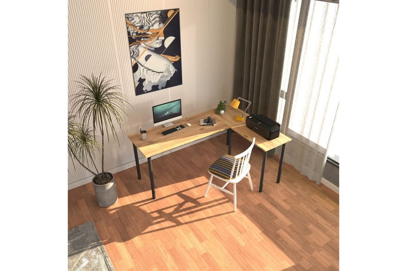 Viva Skrivbord 120x150 cm - Svart/Natur - Möbler - Bord & matgrupper - Kontorsbord - Skrivbord