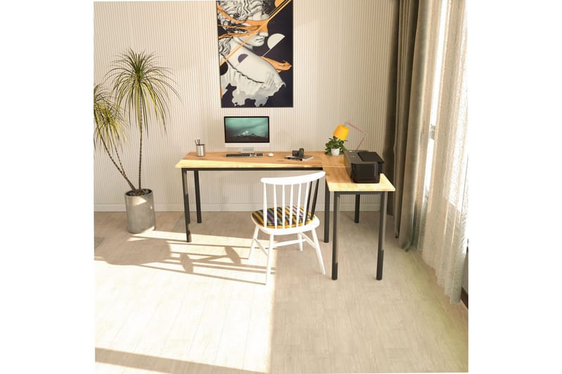 Viva Skrivbord 120x150 cm - Svart/Natur - Möbler - Bord & matgrupper - Kontorsbord - Skrivbord