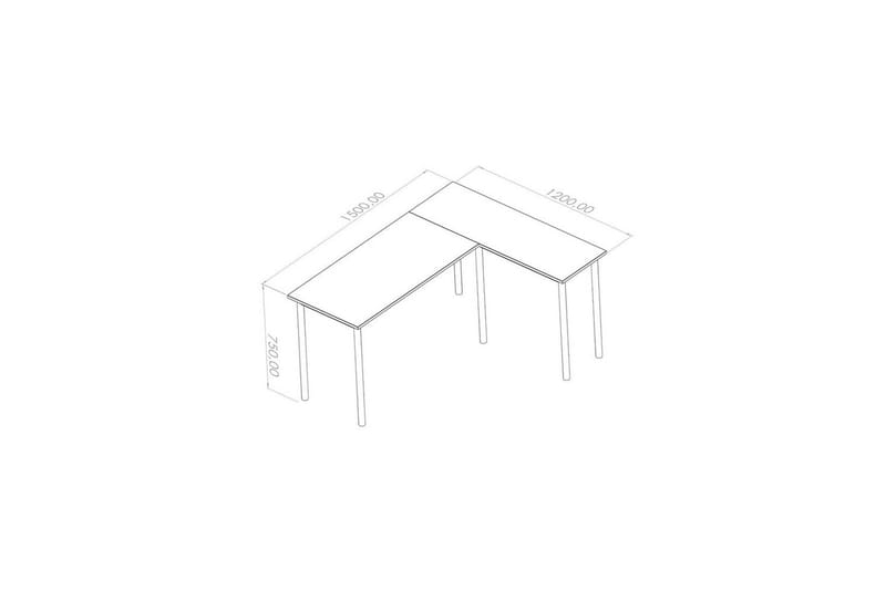Viva Skrivbord 120x150 cm - Svart/Natur - Möbler - Bord & matgrupper - Kontorsbord - Skrivbord