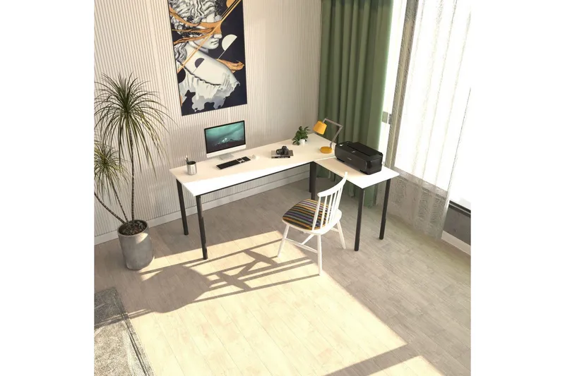 Viva Skrivbord 120x150 cm - Svart/Vit - Möbler - Bord & matgrupper - Kontorsbord - Skrivbord