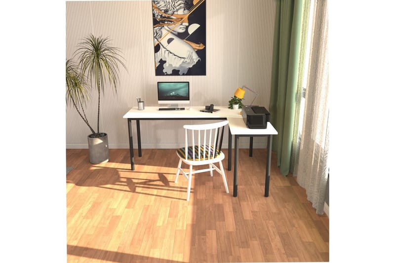 Viva Skrivbord 120x150 cm - Svart/Vit - Möbler - Bord & matgrupper - Kontorsbord - Skrivbord