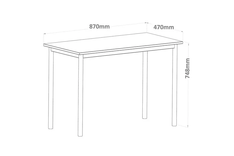 Viva Skrivbord 47x87 cm - Svart - Möbler - Bord & matgrupper - Kontorsbord - Skrivbord