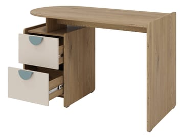 Zarek Skrivbord 121 cm - brun, blå och beige - Möbler - Bord & matgrupper - Kontorsbord - Skrivbord