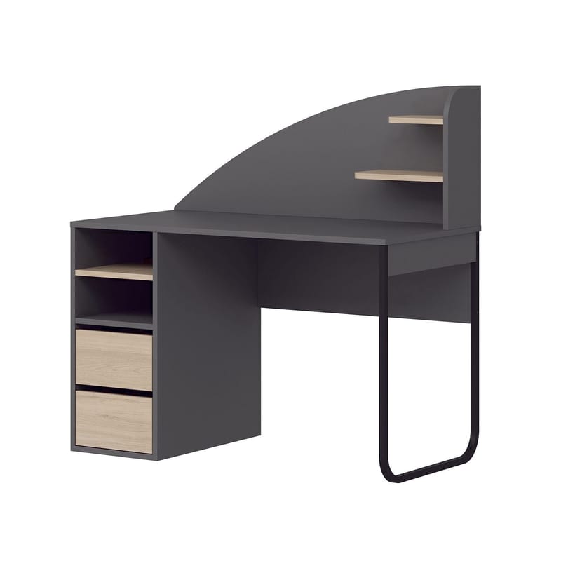 Zavio Skrivbord 120x120x60 cm - Antracit/Valnöt - Möbler - Bord & matgrupper - Kontorsbord - Skrivbord