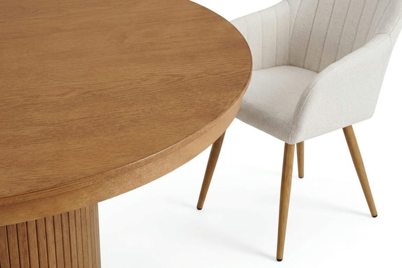 Kopparbo Förlängningsbart runt 120-220 cm Ek med 4 Filippa Matstolar - Ek - Möbler - Bord & matgrupper - Matgrupper