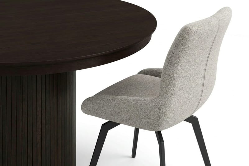 Kopparbo Förlängningsbart runt 120-220 cm Rökt Ek med 4 Mora Matstolar - Rökt ek - Möbler - Bord & matgrupper - Matgrupper