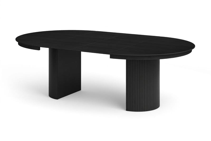 Kopparbo Förlängningsbart runt 140-220 cm Svart med 6 Alsarp Matstolar - Svart - Möbler - Bord & matgrupper - Matgrupper
