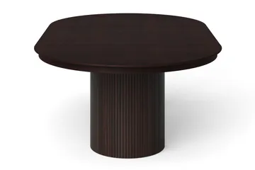 Kopparbo Förlängningsbart Runt Matbord 140-240 cm med Trä- och Rökt Ek-utseende - Mörkbrun - Möbler - Bord & matgrupper - Matbord & köksbord