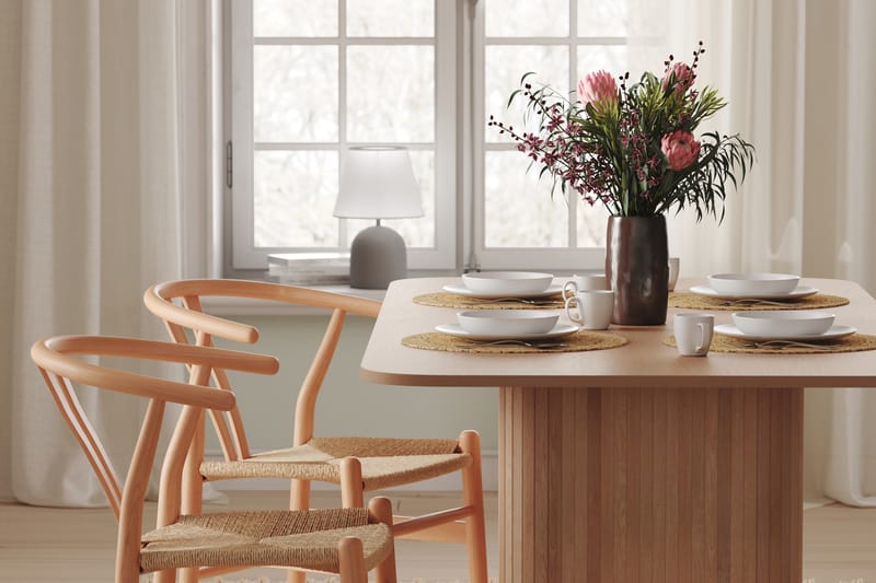 Kopparbo Matbord 160-220 cm Förlängningsbart - Ljust vitlaserat ekträ - Matbord & köksbord