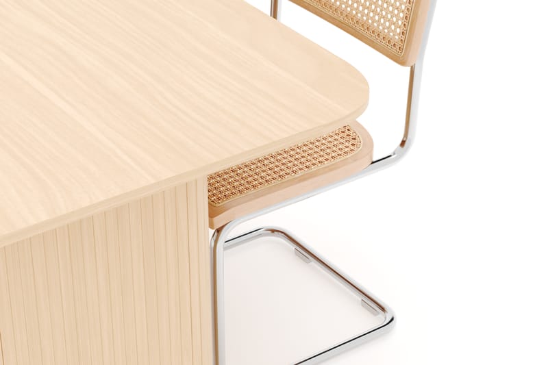 Kopparbo Matbord 160-220 cm Förlängningsbart med 4 st Build Matstolar - Vit - Möbler - Bord & matgrupper - Matgrupper