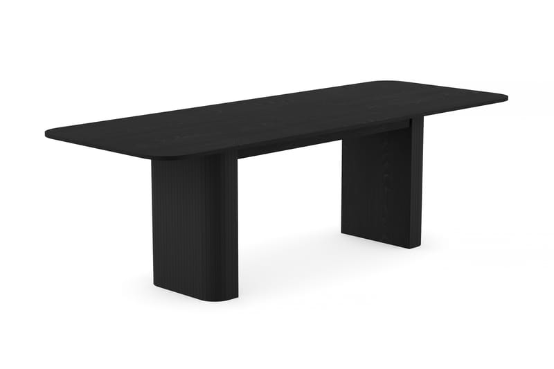 Kopparbo Matbord 160-220 cm Förlängningsbart med 6 Berit Stolar - Svart - Möbler - Bord & matgrupper - Matgrupper
