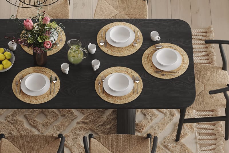 Kopparbo Matbord 180-240 cm Förlängningsbart - Svart trä - Möbler - Bord & matgrupper - Matbord & köksbord