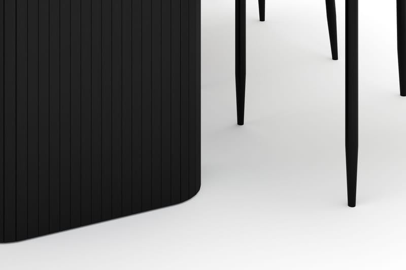 Kopparbo Matbord 180-240 cm Förlängningsbart med 6 Sawako Stolar - Svart - Möbler - Bord & matgrupper - Matgrupper