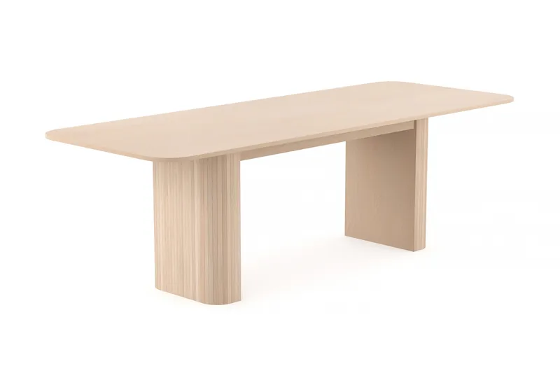 Kopparbo Matbord 180-240 cm Förlängningsbart med 6 Sawako Stolar - Vit - Möbler - Bord & matgrupper - Matgrupper