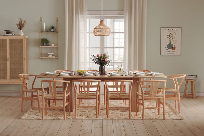 Kopparbo Matbord 200-260 cm Förlängningsbart med illäggsskiva - Vitlaserad Ek - Möbler - Bord & matgrupper - Matbord & köksbord