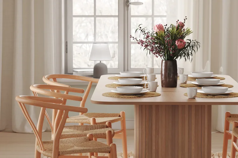 Kopparbo Matbord 200-260 cm Förlängningsbart med illäggsskiva - Vitlaserad Ek - Möbler - Bord & matgrupper - Matbord & köksbord