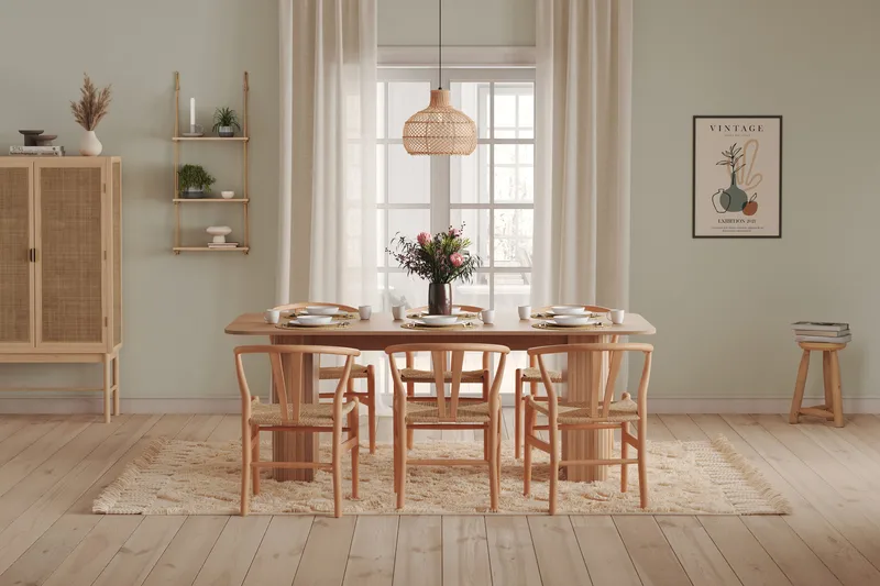 Kopparbo Matbord 200-260 cm Förlängningsbart med illäggsskiva - Vitlaserad Ek - Möbler - Bord & matgrupper - Matbord & köksbord