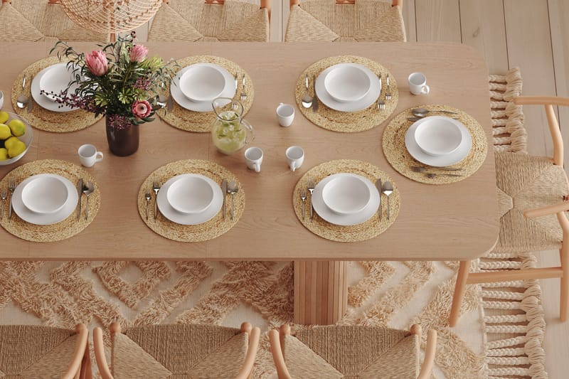 Kopparbo Matbord 200-260 cm Förlängningsbart med illäggsskiva - Vitlaserad Ek - Möbler - Bord & matgrupper - Matbord & köksbord