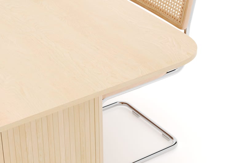 Kopparbo Matbord 200-260 cm Förlängningsbart med 4 st Build Matstolar - Vit - Möbler - Bord & matgrupper - Matgrupper