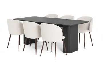 Vit - Svartlaserad ek