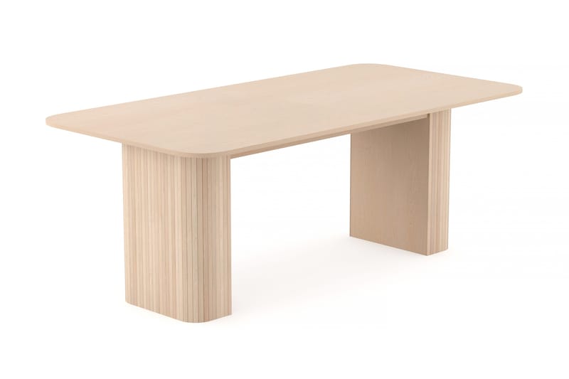 Kopparbo Matbord 200-260 cm Förlängningsbart med illäggsskiv med 6 Katy Matstolar - Vit / Vit Bouclé / Metallben Svart - Möbler - Bord & matgrupper - Matgrupper