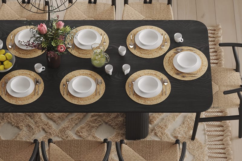 Kopparbo Matbord 200-260 cm Förlängningsbart - Svart trä - Möbler - Bord & matgrupper - Matbord & köksbord