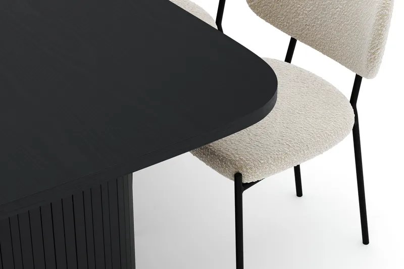 Kopparbo Matbord 200 cm med 6 Gemmiano Stolar - Svart - Möbler - Bord & matgrupper - Matgrupper