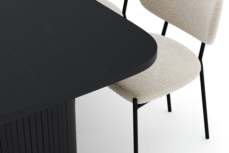 Kopparbo Matbord 200 cm med 6 Gemmiano Stolar - Svart - Möbler - Bord & matgrupper - Matgrupper