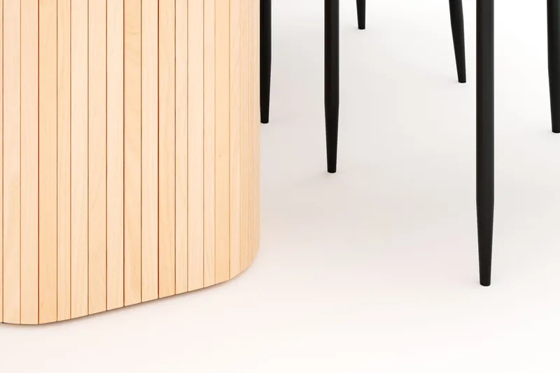 Kopparbo Matbord 200 cm med 6 Sawako Stolar - Natur - Möbler - Bord & matgrupper - Matgrupper