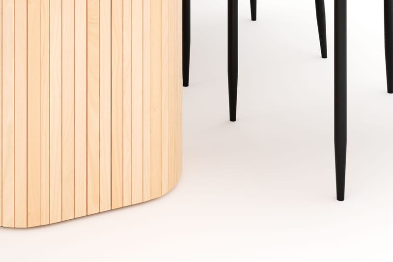 Kopparbo Matbord 200 cm med 6 Sawako Stolar - Natur - Möbler - Bord & matgrupper - Matgrupper