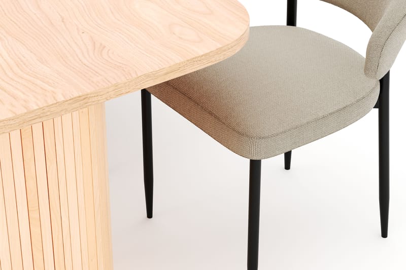 Kopparbo Matbord 200 cm med 6 Sawako Stolar - Natur - Möbler - Bord & matgrupper - Matgrupper