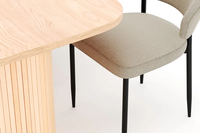 Kopparbo Matbord 200 cm med 6 Sawako Stolar - Natur - Möbler - Bord & matgrupper - Matgrupper