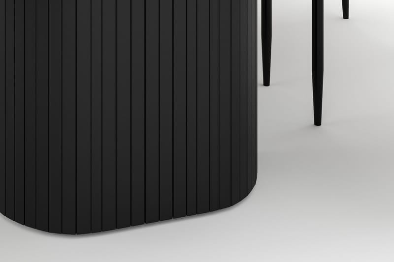 Kopparbo Matbord 200 cm med 6 Sawako Stolar - Svart - Möbler - Bord & matgrupper - Matgrupper