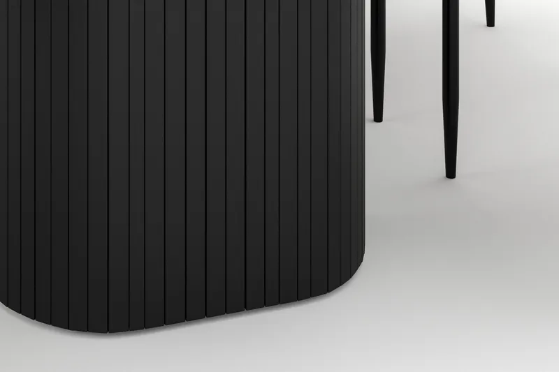 Kopparbo Matbord 200 cm med 6 Sawako Stolar - Svart - Möbler - Bord & matgrupper - Matgrupper