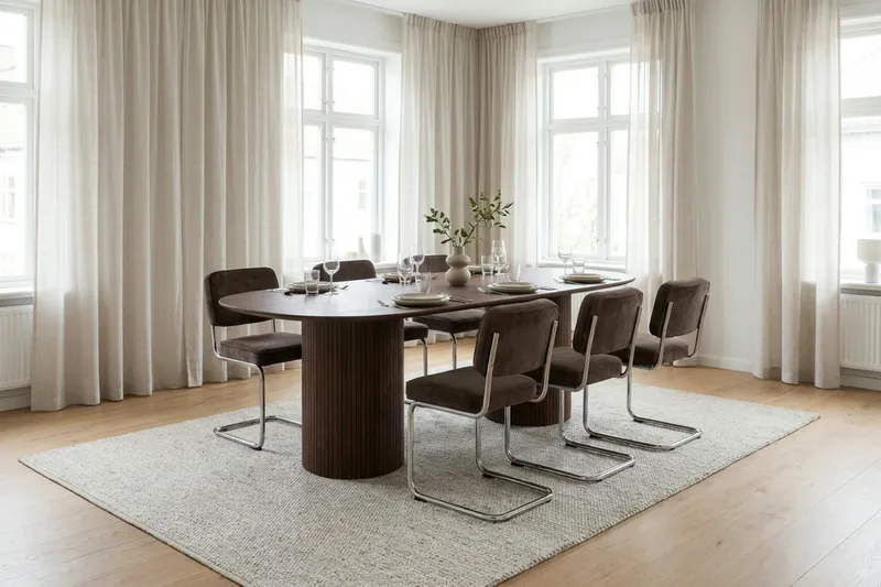 Kopparbo Matbord Oval 180x90 cm Fanér - Valnöt - Möbler - Bord & matgrupper - Matbord & köksbord