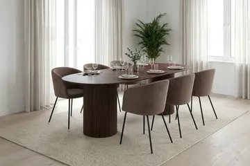 Kopparbo Matbord Oval 220x100 cm Fanér - Valnöt - Möbler - Bord & matgrupper - Matbord & köksbord