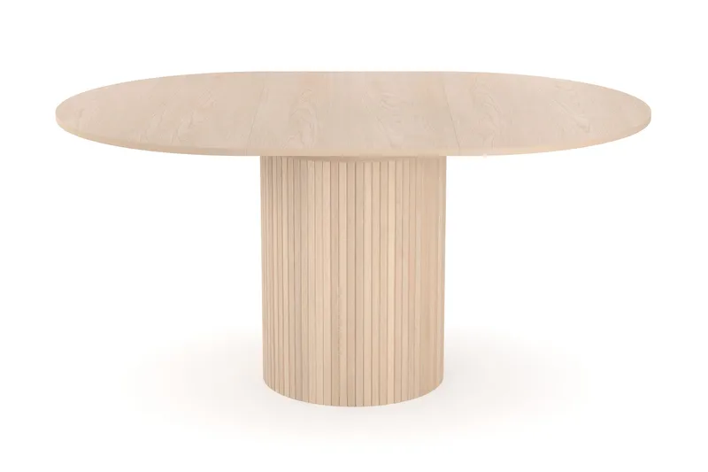 Kopparbo Ljust Runt Matbord 106 cm Förlängningsbart med illäggsskiva - Vitlaserat Ek / Trä - Möbler - Bord & matgrupper - Matbord & köksbord