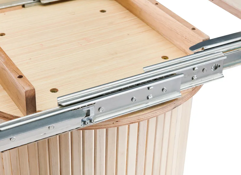 Kopparbo Ljust Runt Matbord 106 cm Förlängningsbart med illäggsskiva - Vitlaserat Ek / Trä - Möbler - Bord & matgrupper - Matbord & köksbord