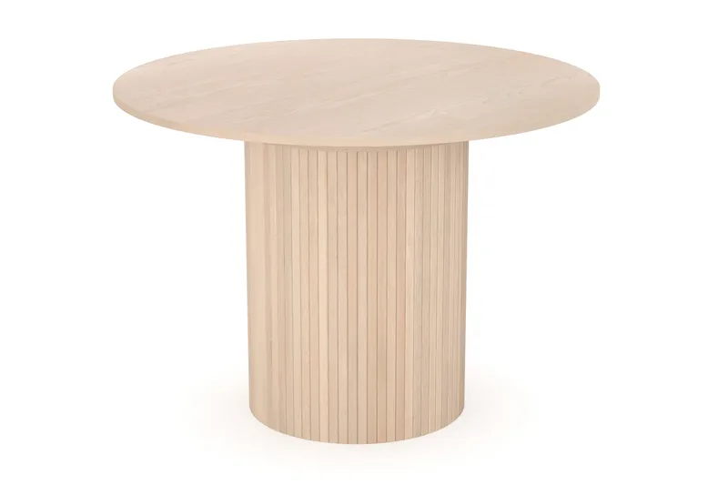 Kopparbo Ljust Runt Matbord 106 cm Förlängningsbart med illäggsskiva - Vitlaserat Ek / Trä - Möbler - Bord & matgrupper - Matbord & köksbord