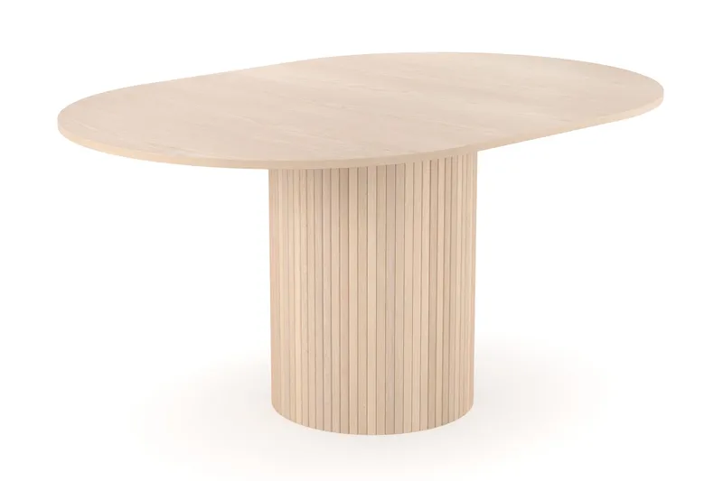 Kopparbo Ljust Runt Matbord 106 cm Förlängningsbart med illäggsskiva - Vitlaserat Ek / Trä - Möbler - Bord & matgrupper - Matbord & köksbord